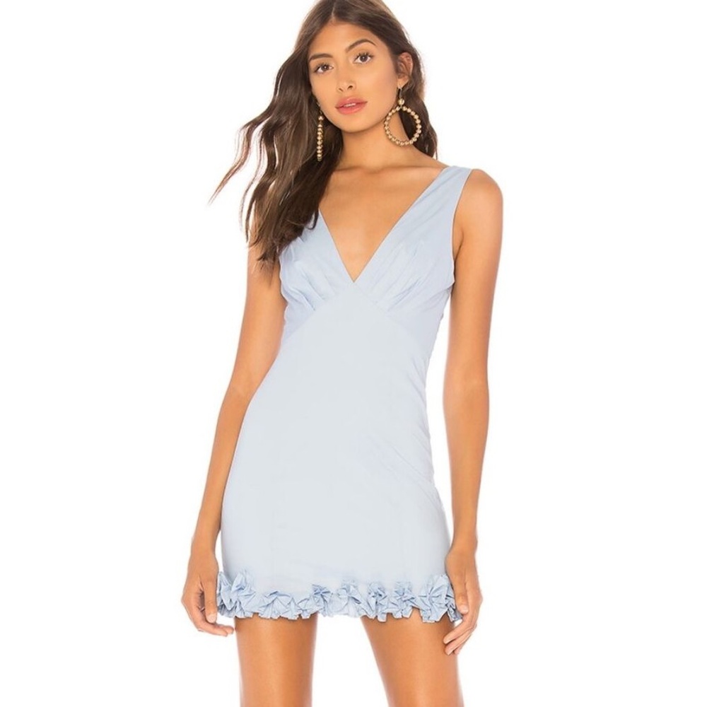 REVOLVE MAJORELLE DOLLY MINI DRESS IN BABY BLUE